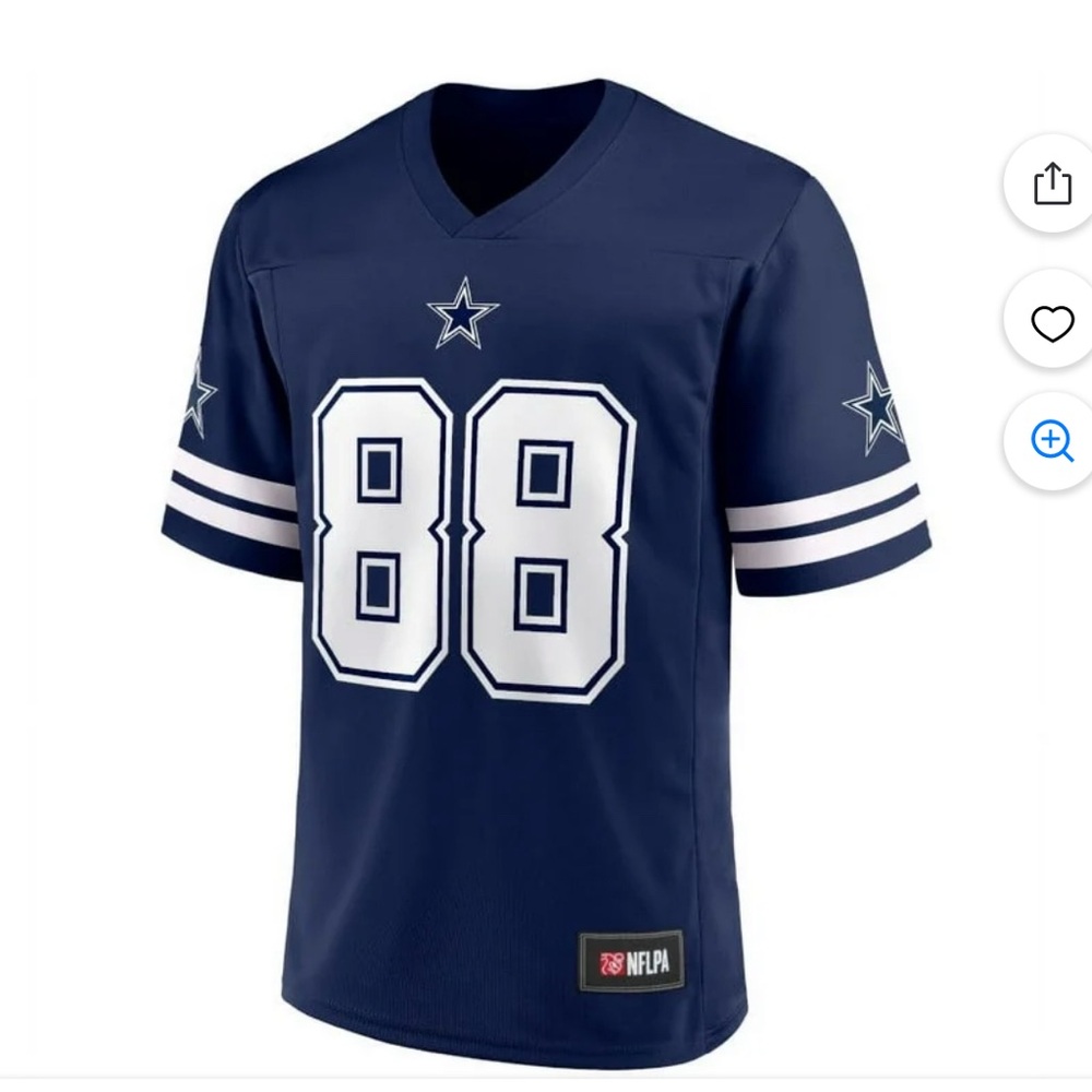 NFL Cowboys Navy Jersey with White Accents